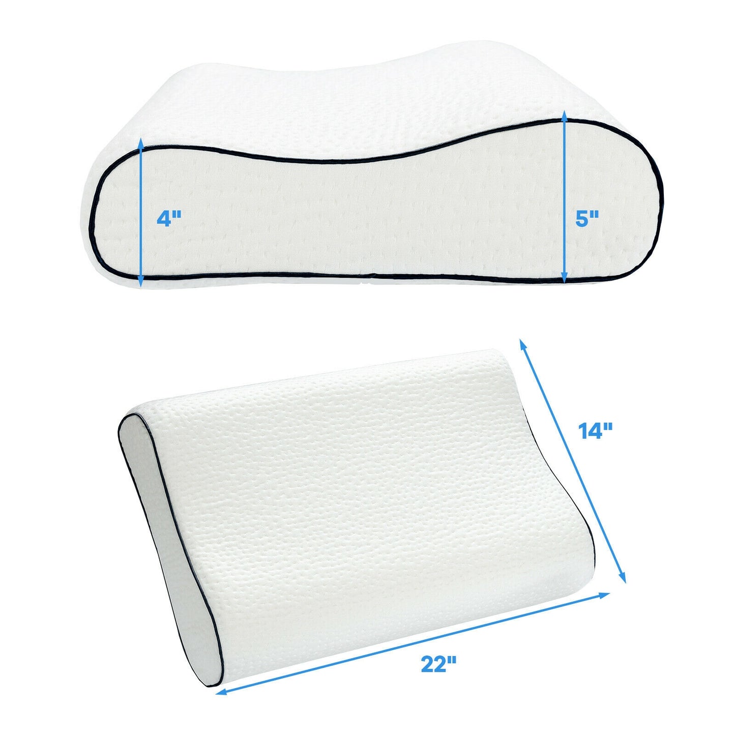 Memory Foam Sleep Pillow Orthopedic Contour Cervical Neck Support