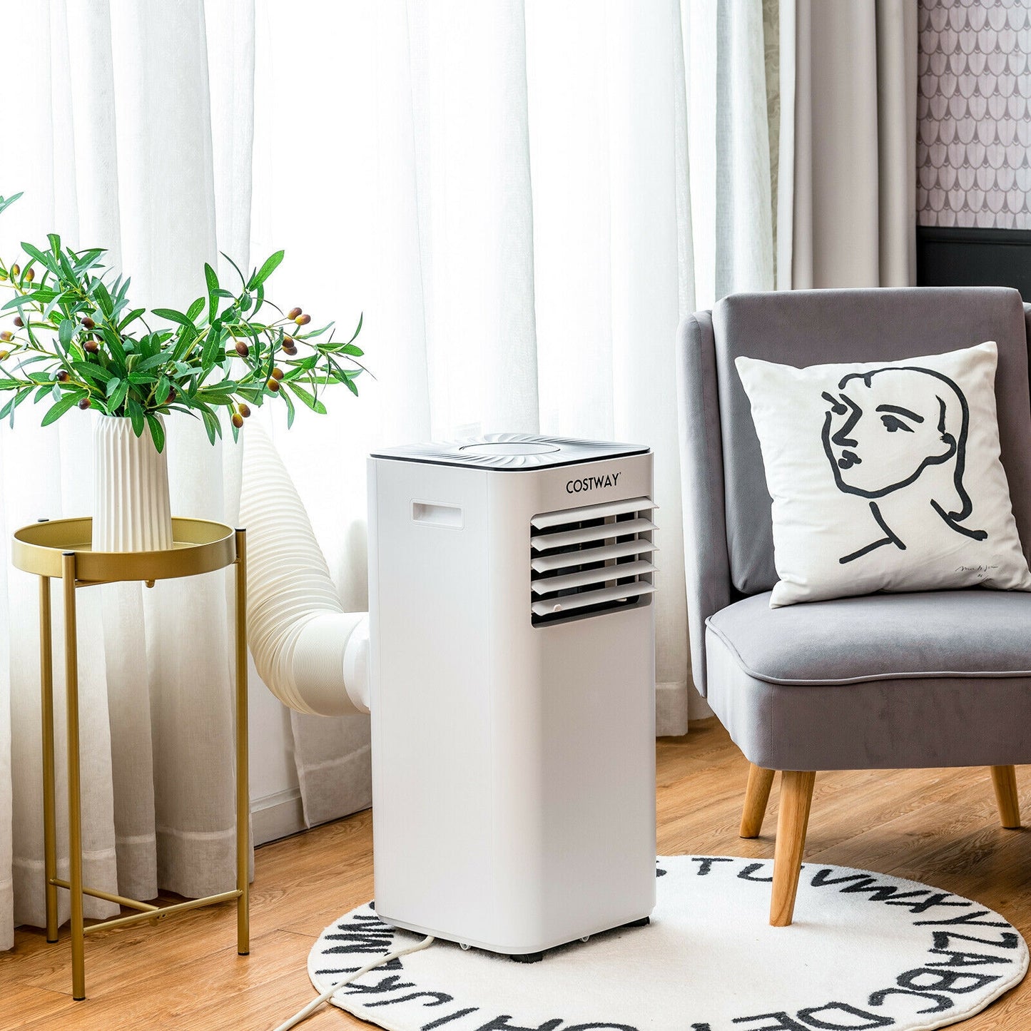 Portable Air Conditioner 10000 BTU Evaporative Air Cooler Dehumidifier-White
