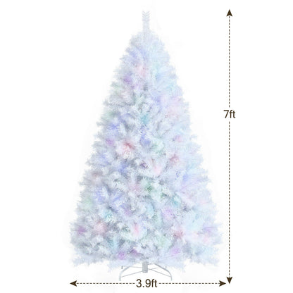 7 Feet White Iridescent Tinsel Artificial‚ÄÇChristmas Tree with Metal Stand