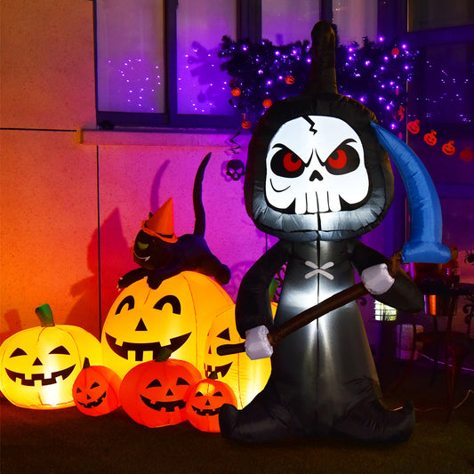 6 Feet Halloween Inflatable Decorations with Built-in LED Lights