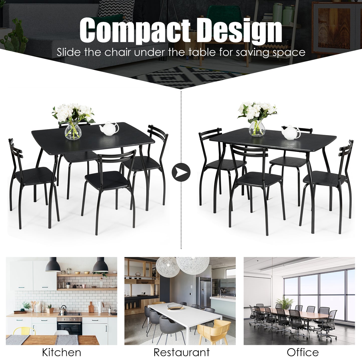 Outdoor Garden Acacia Wood Patio Dining Chairs for Porch