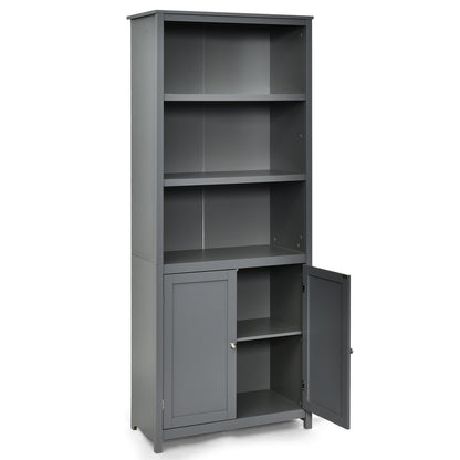 Bookcase Shelving Storage Wooden Cabinet Unit Standing Display Bookcase with Doors