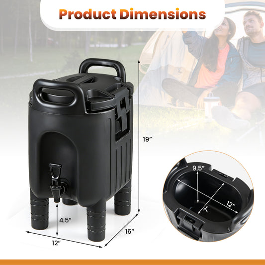 2.6 Gal Insulated Beverage Dispensers Set of 3 with Handles