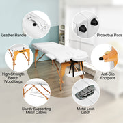 3 Fold Portable Adjustable Massage Table with Carry Case - Default
