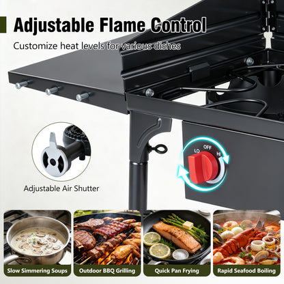 2 Burner Propane Gas Stove 150,000 BTU Outdoor Cooker