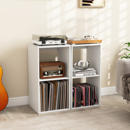 2 Cube Bookshelf with Back Guardrail for Living Room Bedroom