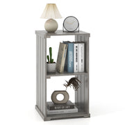 2-Cube Storage Shelf with Open Back and 3-Tier Shelf-Light Gray