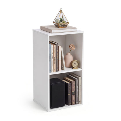2-Cube Bookshelf with Anti-Tipping Kit - White