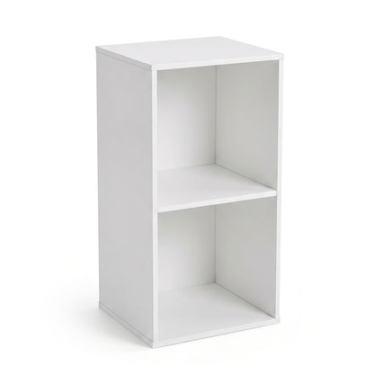 2-Cube Bookshelf with Anti-Tipping Kit - White