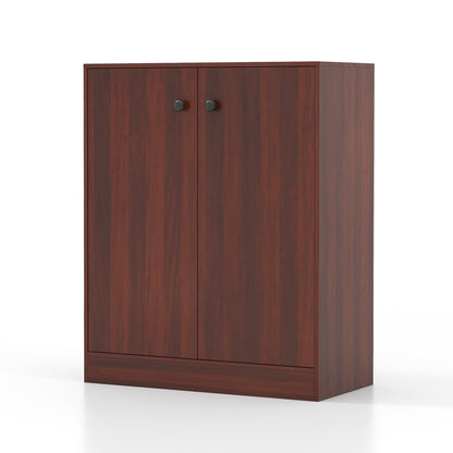 2-Door Modern Floor Storage Cabinet with 3-Tier Shelf