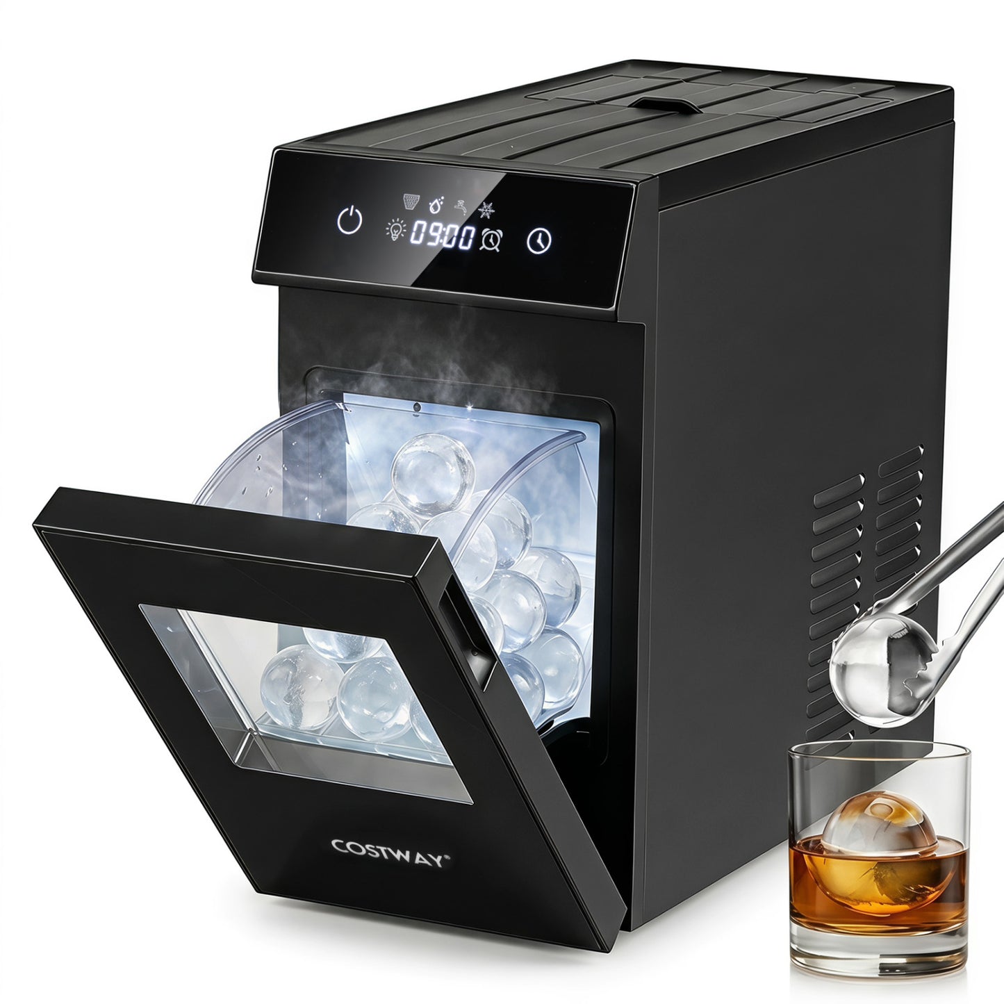 2-Inch Sphere Ice Maker with Self-Cleaning & Timer