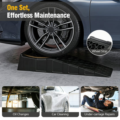 Low Profile Car Ramps 2-Pack 2.5" Lift 22,000 Lbs Capacity