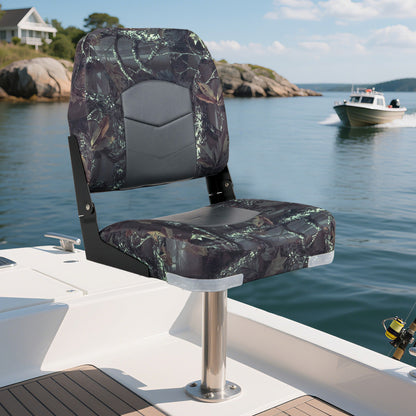 2-Pack Boat Seats with Thick Sponge Padding-Camouflage