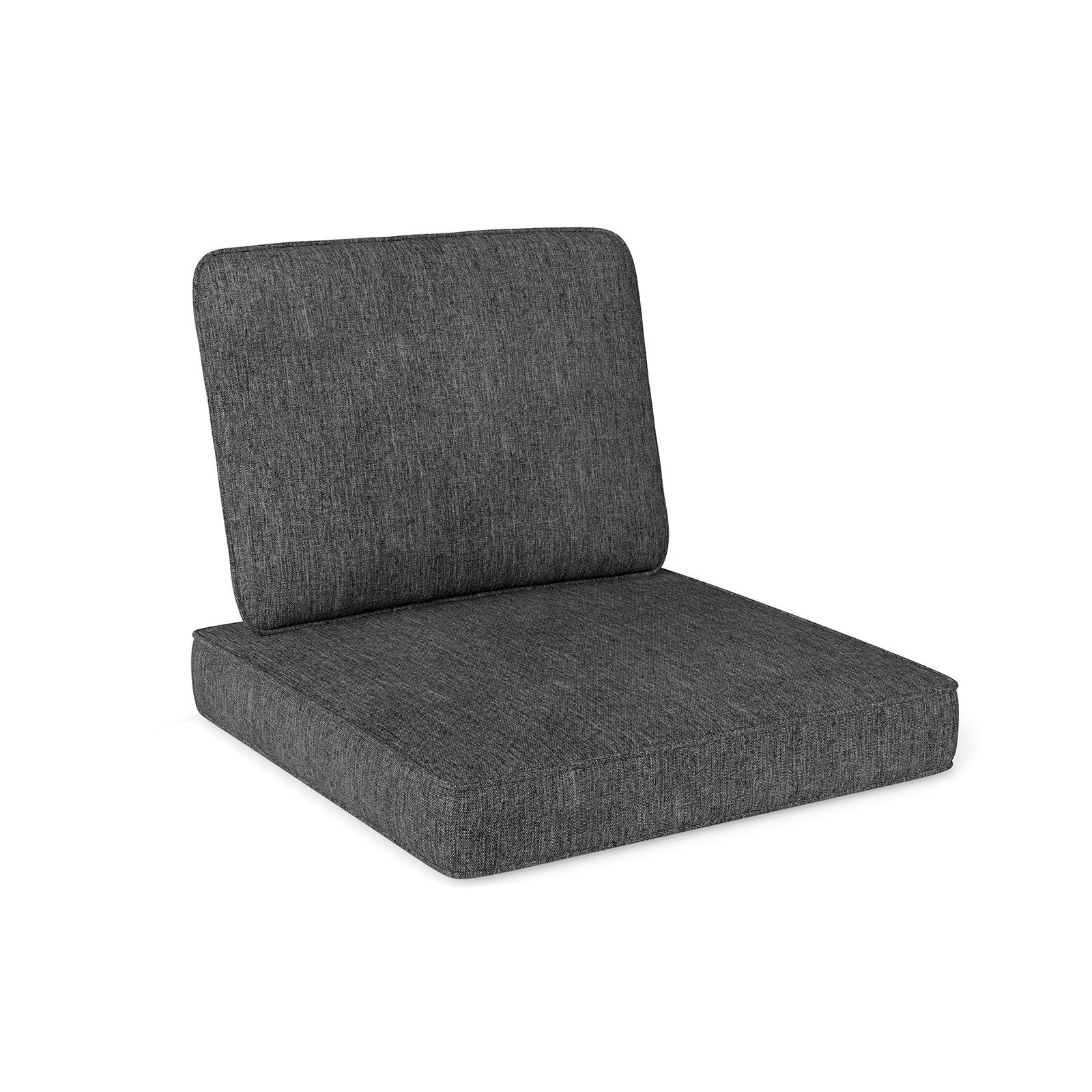 2-Pack Outdoor Patio Cushion Set with Removable Covers-Brown - Gray