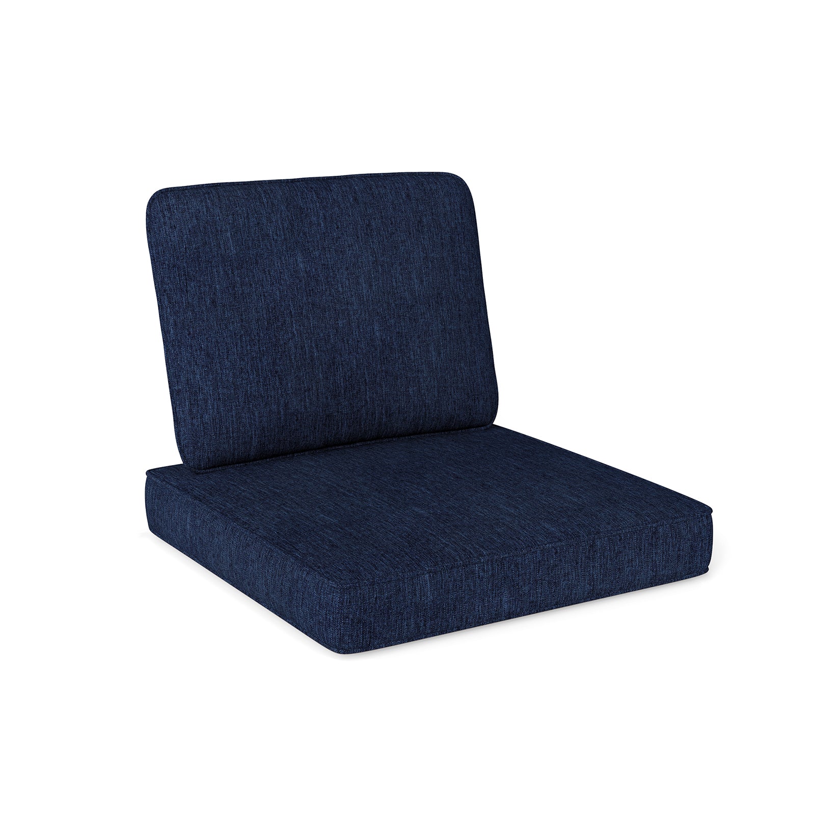 2-Pack Outdoor Patio Cushion Set with Removable Covers-Brown - Navy