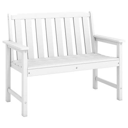 2-Person HDPE Outdoor Garden Bench with Backrest