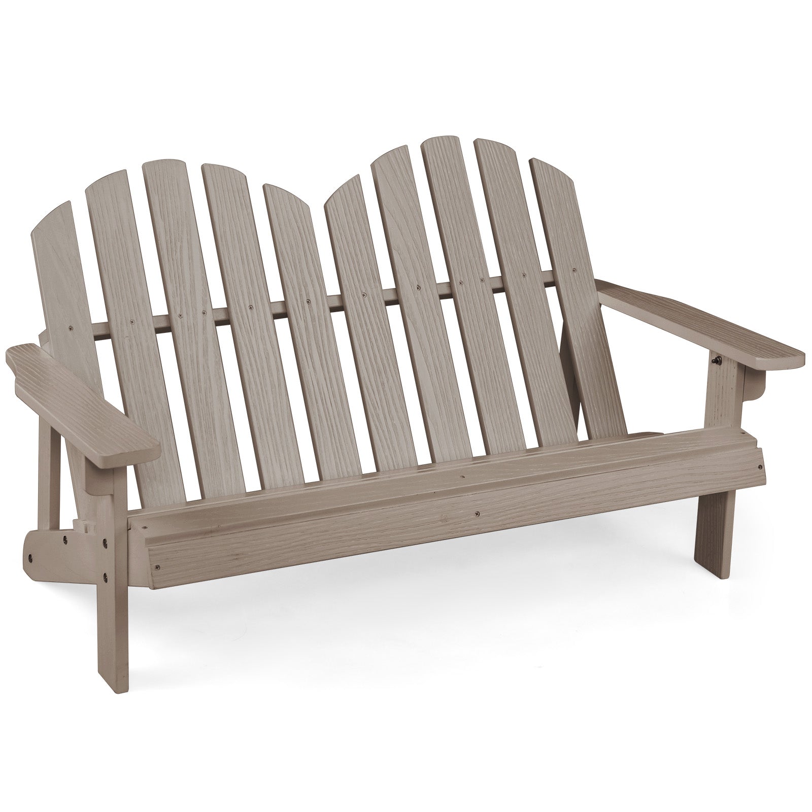 2 Person Adirondack Chair with High Backrest - Gray