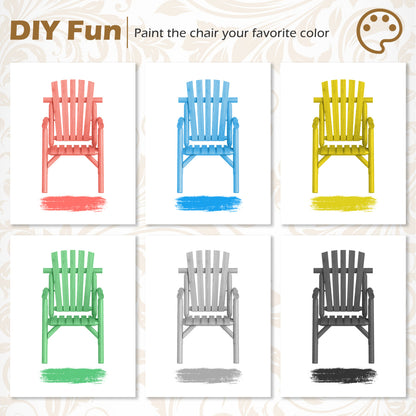 Solid Wood Patio Chair with Curved Seat and Slatted Backrest