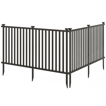 2 Piece 80 x 51 Inch Vinyl Picket Fence for Garden