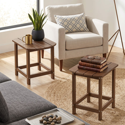 18-Inch Adirondack Side Table Set of 2 for Patio