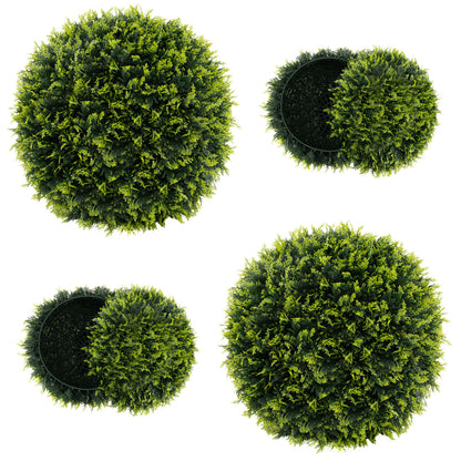 2 Pieces 18/22 Inches Indoor Outdoor Faux Decorative Balls for Patio Garden Front Door Balcony and Backyard