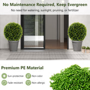 2 Pieces 18/22 Inches Indoor Outdoor Faux Decorative Balls for Patio Garden Front Door Balcony and Backyard-M