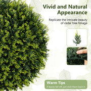 2 Pieces 18/22 Inches Indoor Outdoor Faux Decorative Balls for Patio Garden Front Door Balcony and Backyard-S