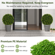 2 Pieces 18/22 Inches Indoor Outdoor Faux Decorative Balls for Patio Garden Front Door Balcony and Backyard-S