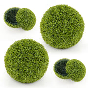 2 Pieces 20 Inches Artificial Sun-Protective Topiary Spheres for Patio Garden Front Door Balcony Backyard-M