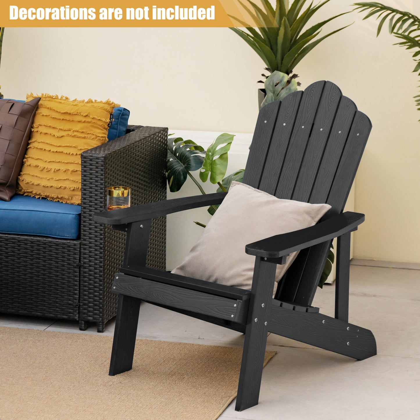 Adirondack Chair Set - Adult & Kids Pair for Patio