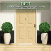 2 Pieces 16"/20" Artificial Plant Boxwood Topiary Ball for Patio Garden Front Door Balcony Backyard-M