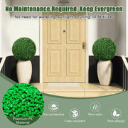 2 Pieces 16"/20" Artificial Plant Boxwood Topiary Ball for Patio Garden Front Door Balcony Backyard-M