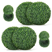 2 Pieces 16/20 Inches Artificial Plant Boxwood Topiary Ball for Patio Garden Front Door Balcony Backyard-S