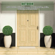 2 Pieces 16/20 Inches Artificial Plant Boxwood Topiary Ball for Patio Garden Front Door Balcony Backyard-S