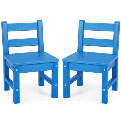 2 Pieces Kids Learning Chair set with Backrest-Blue