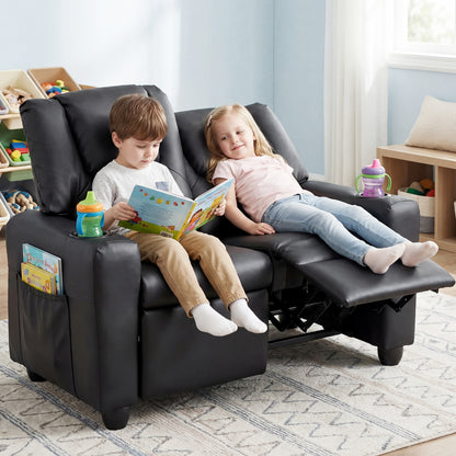 2-Seater Kids Recliner Double Toddler Sofa Chair with 2 Cup Holders