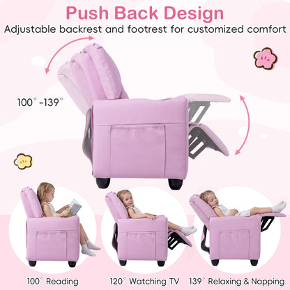 2-Seater Kids Recliner Double Toddler Sofa Chair with 2 Cup Holders