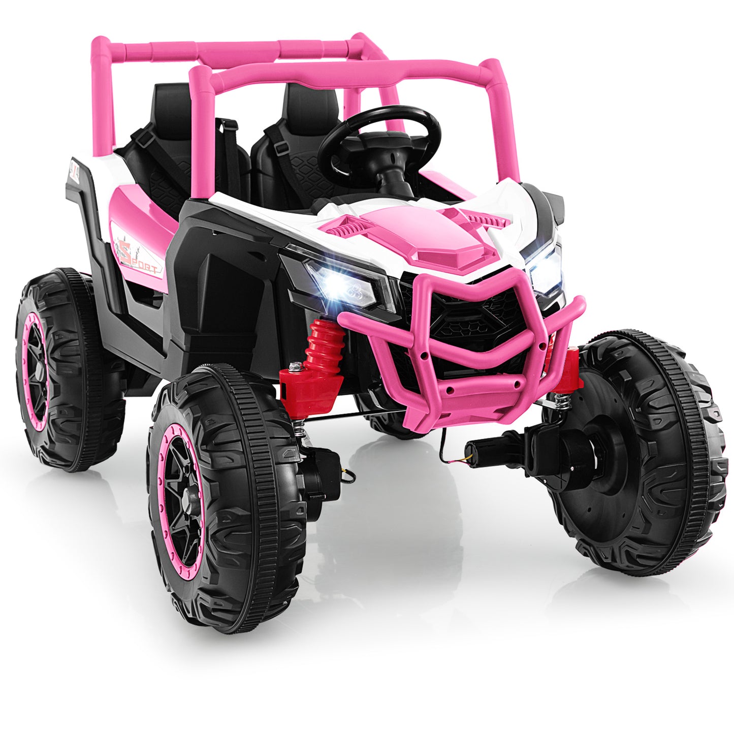 2-Seater Kids Ride on UTV with 2.4G Remote Control for over 3 Years Old Children-Pink - Pink