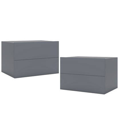 Wall Mounted Floating Nightstand with 2 Drawers