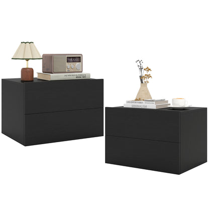 Wall Mounted Floating Nightstand with 2 Drawers