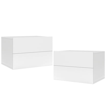 Wall Mounted Floating Nightstand with 2 Drawers