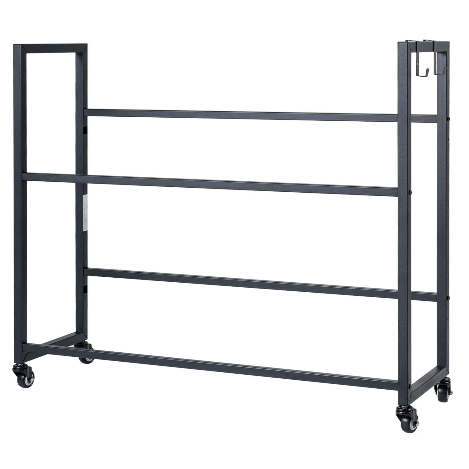 2-Tier Drink Crate Rack with 4 Universal Wheels for Beer and Water Kitchen and Bar