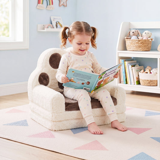 2-in-1 Convertible Kids Sofa to Lounger with Removable Cover