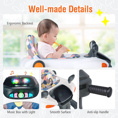 2-in-1 Foldable Activity Push Walker with Adjustable Height