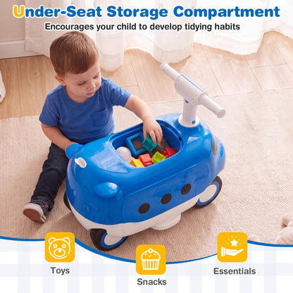 2-in-1 Ride On Push Car for Toddlers Ages 1-3 Years