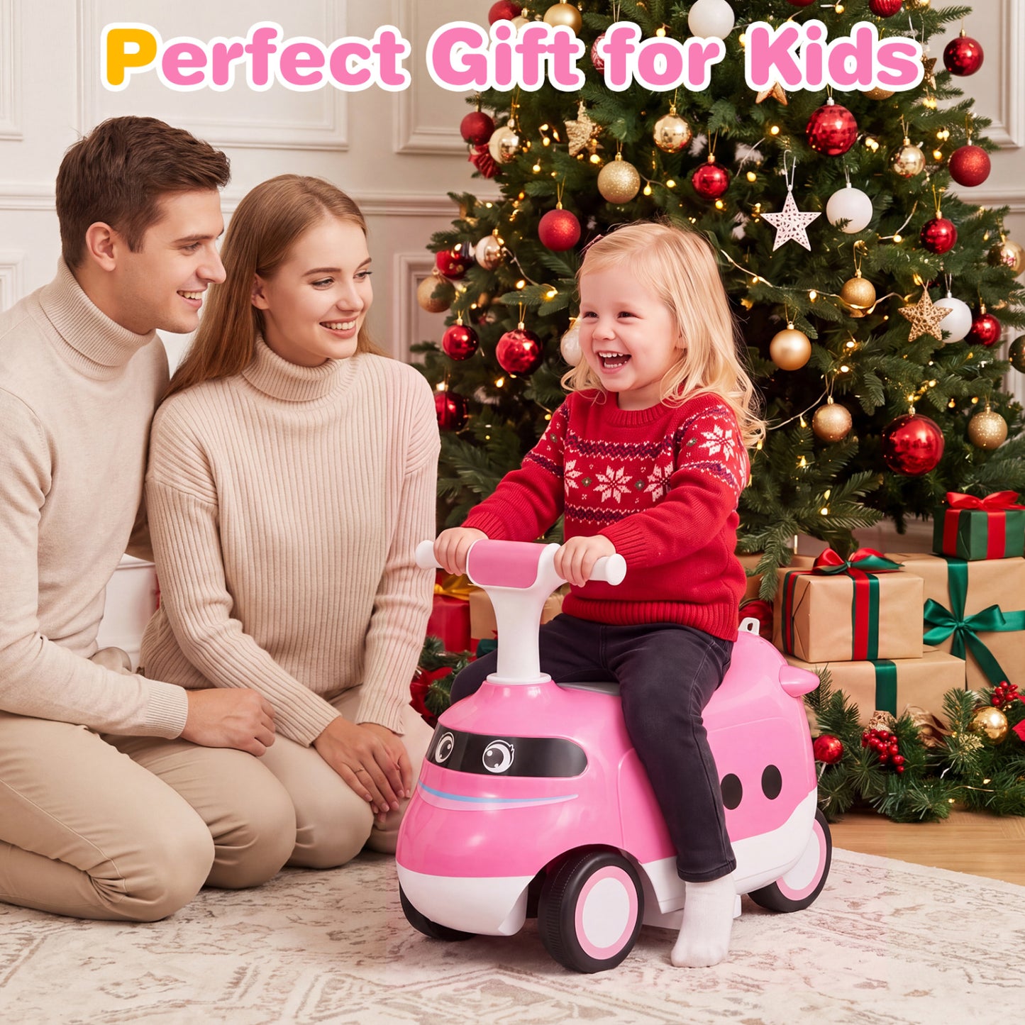 2-in-1 Ride On Push Car for Toddlers Ages 1-3 Years