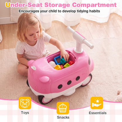 2-in-1 Ride On Push Car for Toddlers Ages 1-3 Years