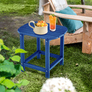 2-Pieces18 Inches Adirondack Outdoor Side Table for Patio and Garden-Navy