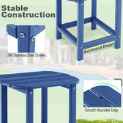2-Pieces18 Inches Adirondack Outdoor Side Table for Patio and Garden-Navy