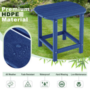 2-Pieces18 Inches Adirondack Outdoor Side Table for Patio and Garden-Navy